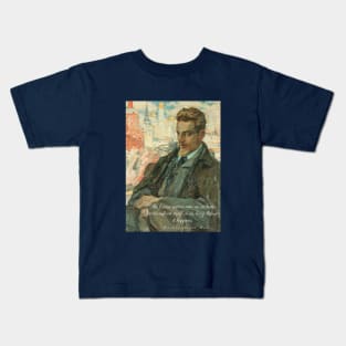 rainer maria rilke oil portrait and quote: “The future enters into us,....” Kids T-Shirt